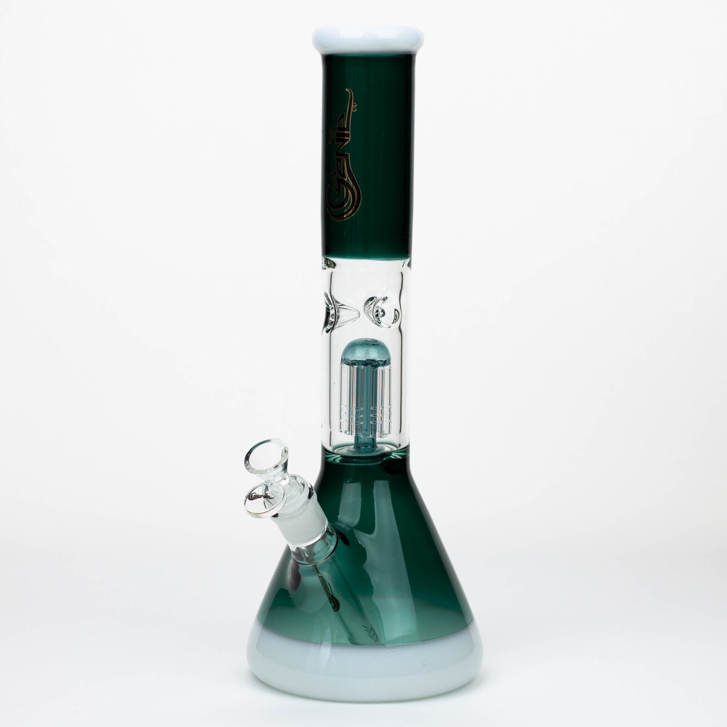 14.5" Genie - Tree Arms Two Tone Glass Water Bong_11