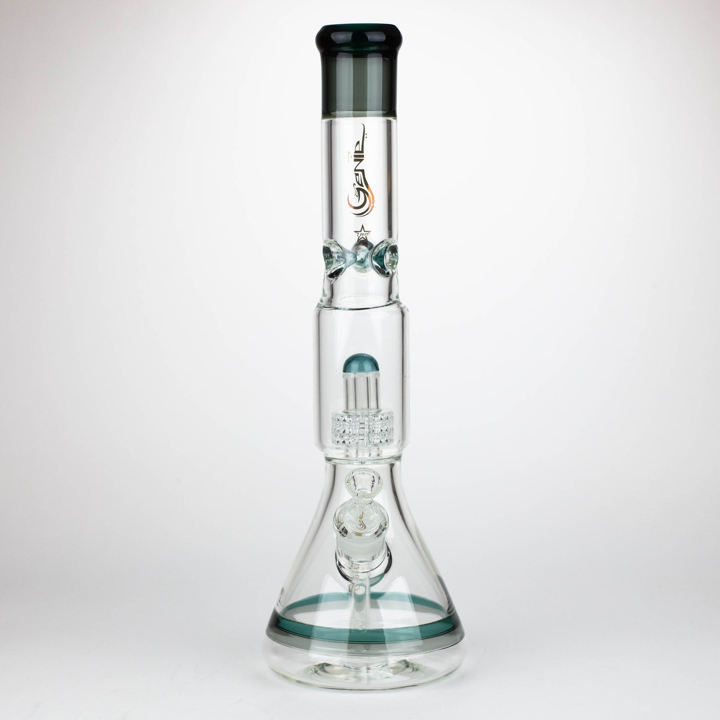 GENIE | 17" Shower Head Percolator 7mm Glass Water Bongs_14