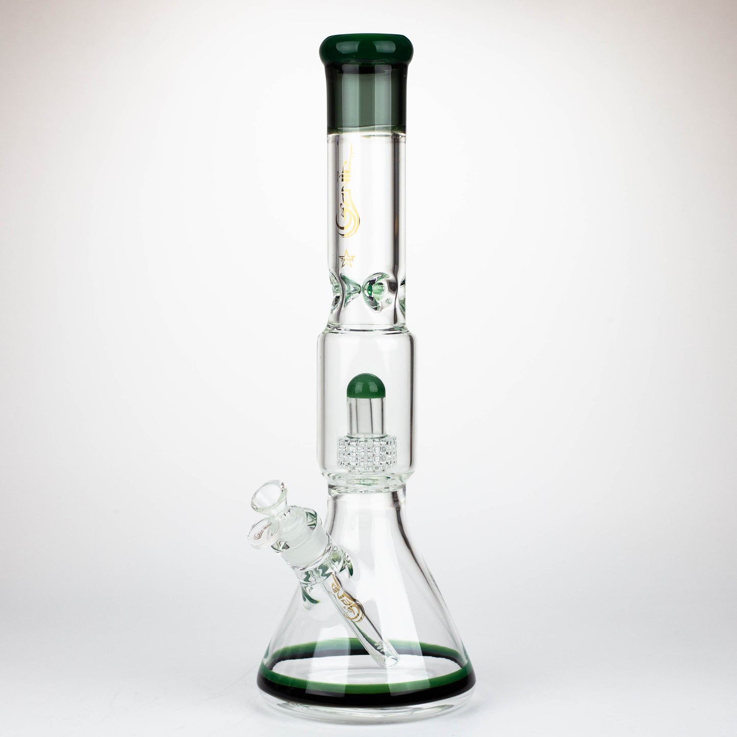 GENIE | 17" Shower Head Percolator 7mm Glass Water Bongs_10