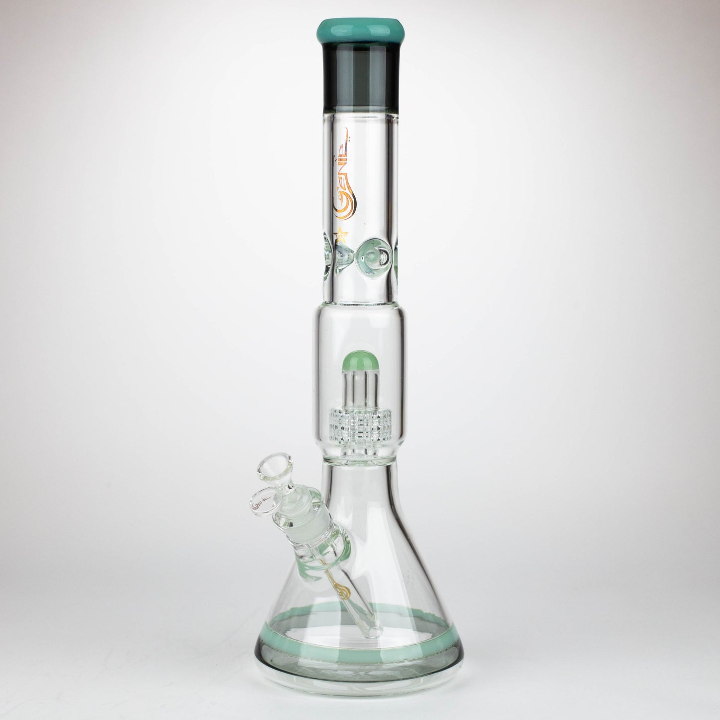 GENIE | 17" Shower Head Percolator 7mm Glass Water Bongs_11