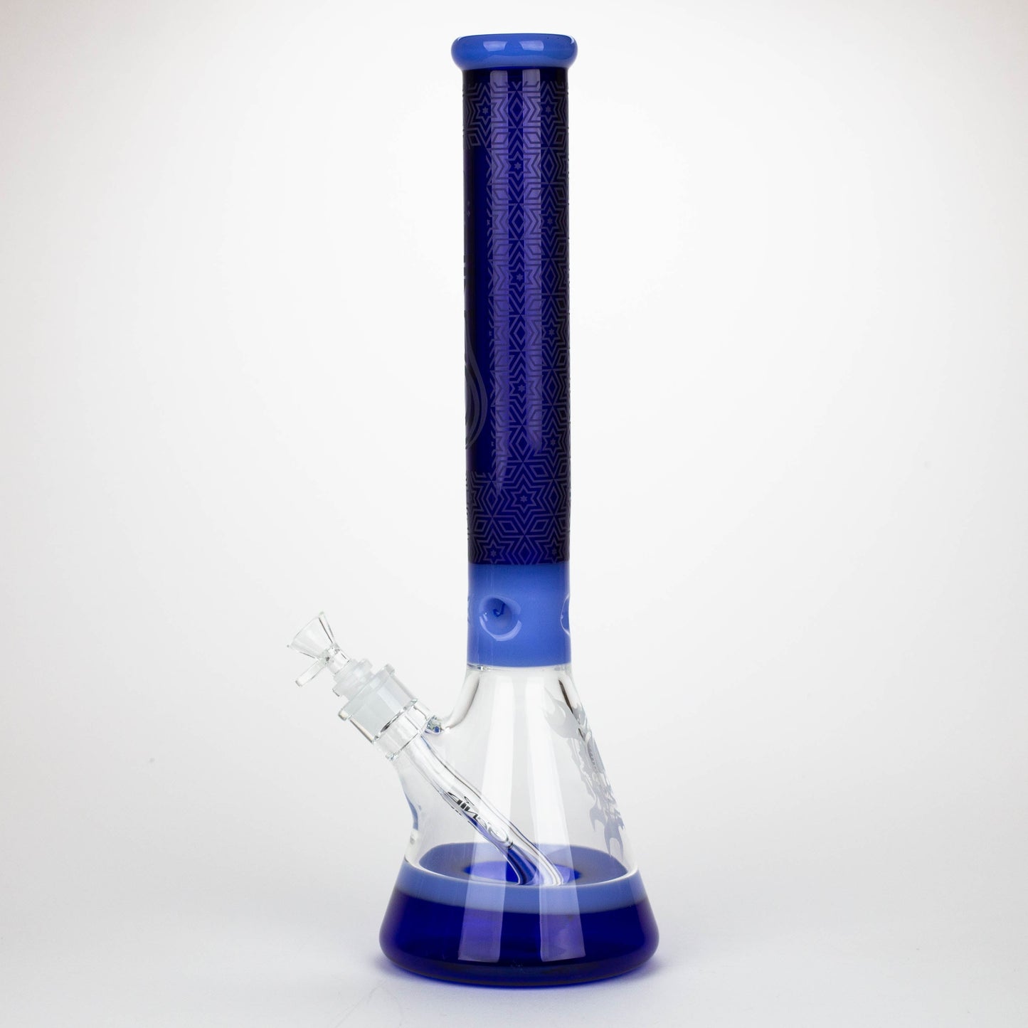 Genie | 17" Sandblasted Artwork Tube 7mm Glass Water Bong_13