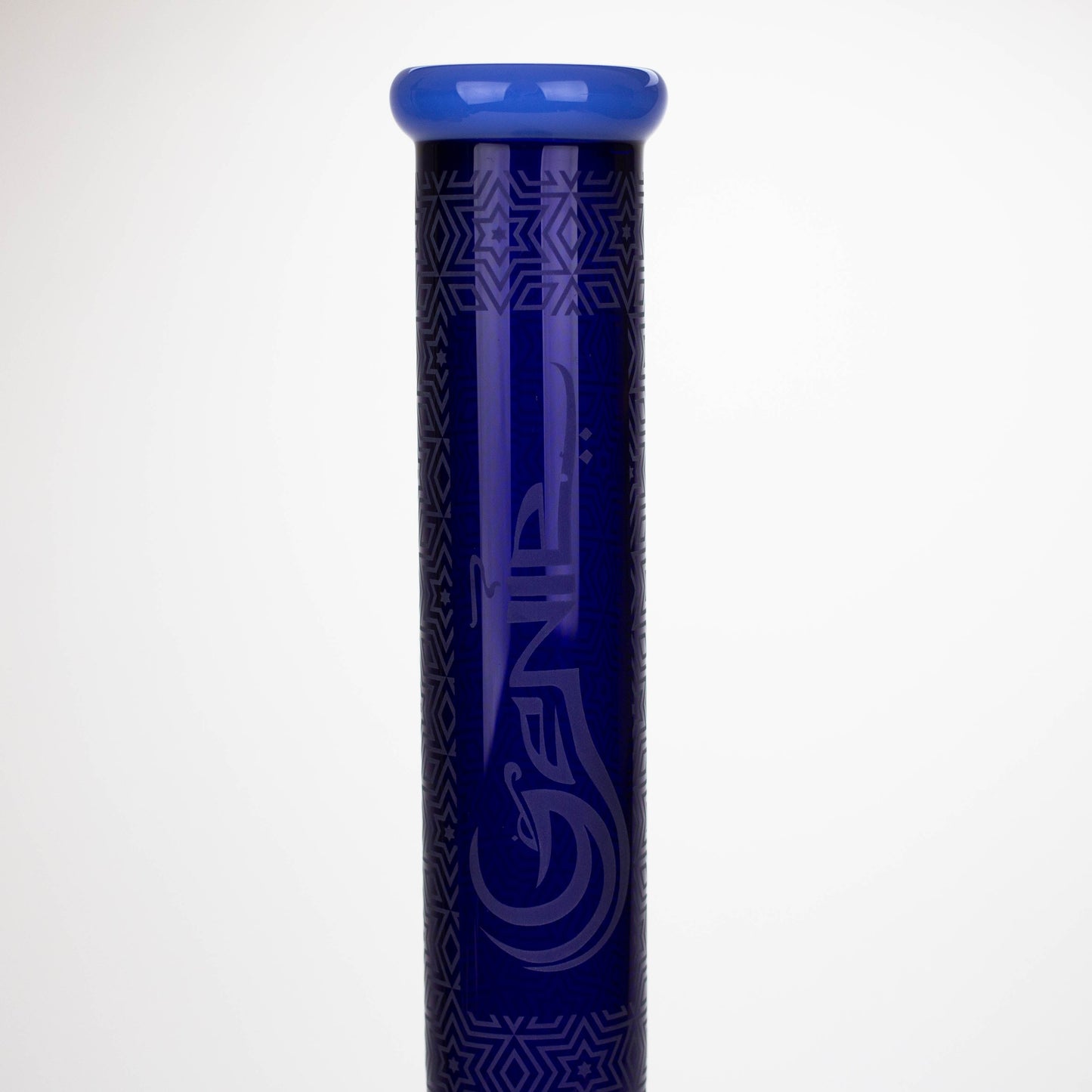 Genie | 17" Sandblasted Artwork Tube 7mm Glass Water Bong_1