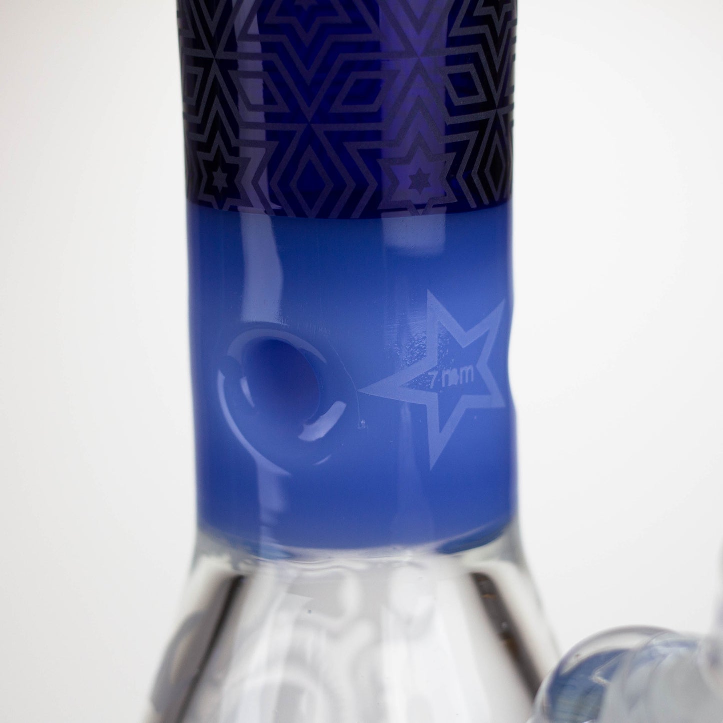 Genie | 17" Sandblasted Artwork Tube 7mm Glass Water Bong_2