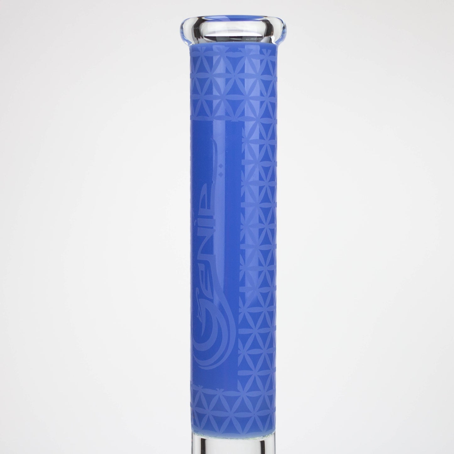 Genie | 17" Sandblasted Artwork Tube 7mm Glass Water Bong_1