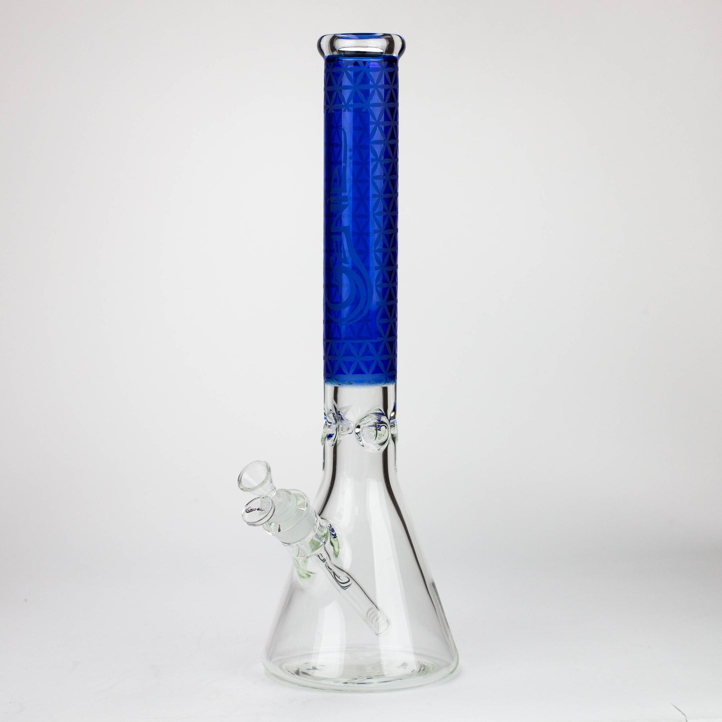 Genie | 17" Sandblasted Artwork Tube 7mm Glass Water Bong_10