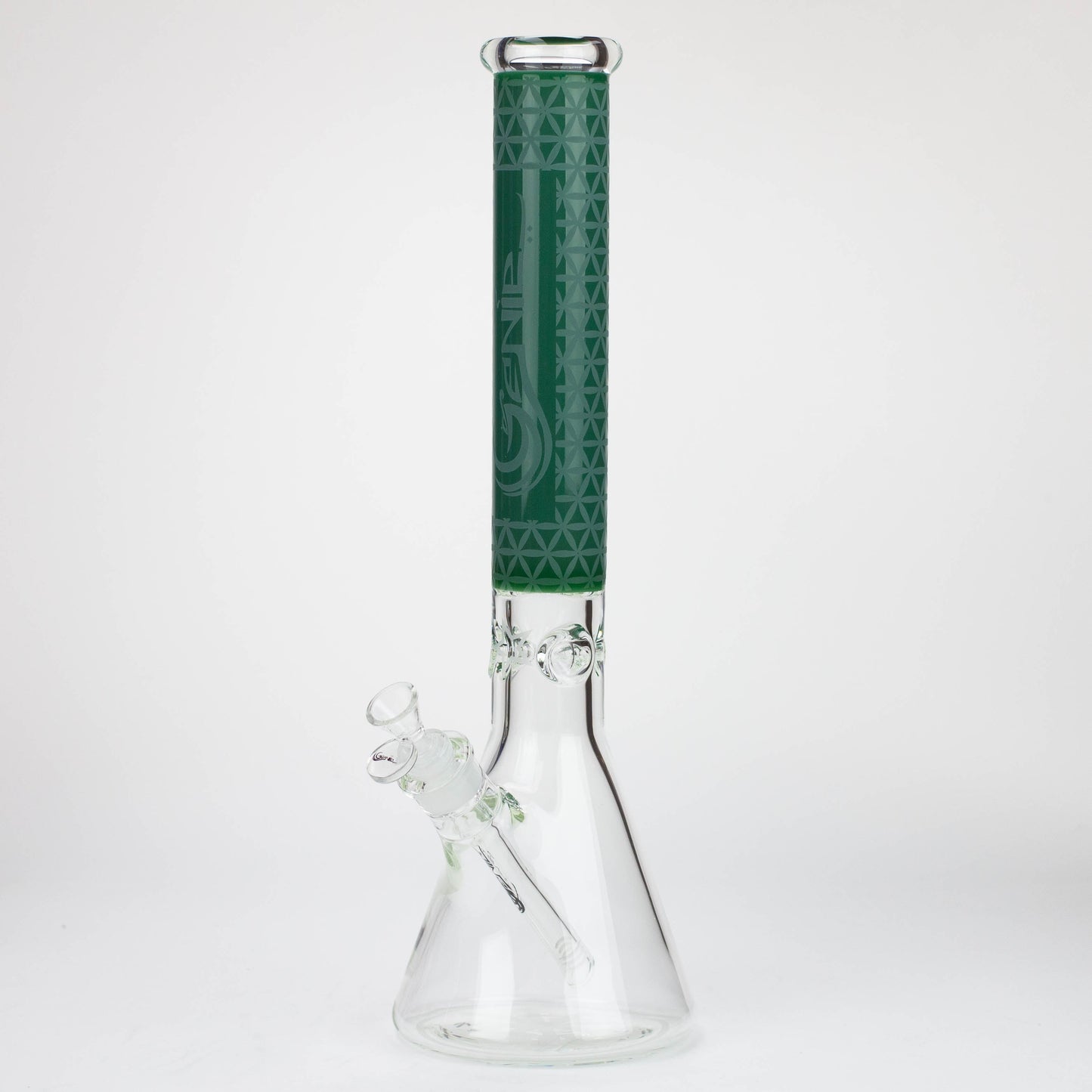Genie | 17" Sandblasted Artwork Tube 7mm Glass Water Bong_8