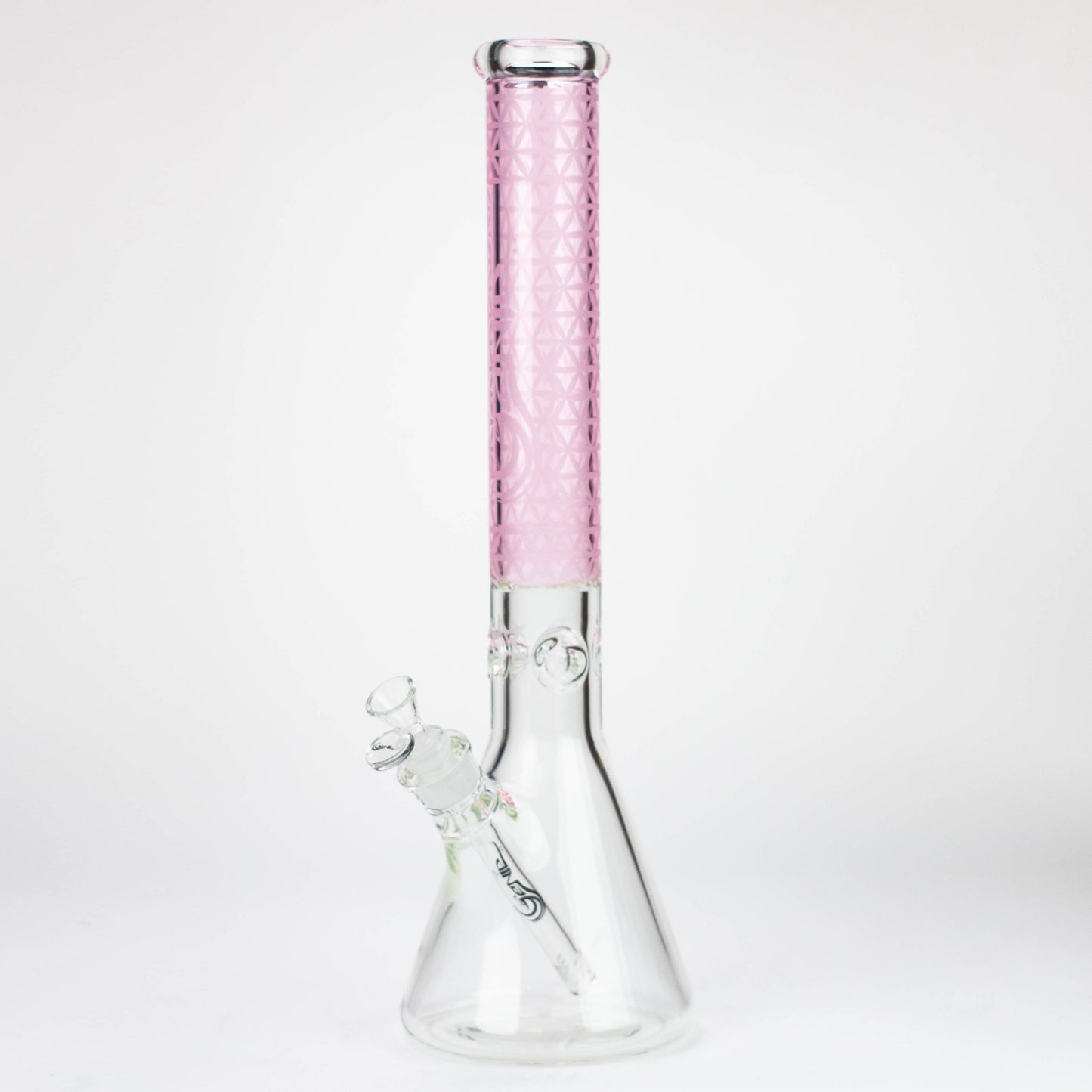 Genie | 17" Sandblasted Artwork Tube 7mm Glass Water Bong_7