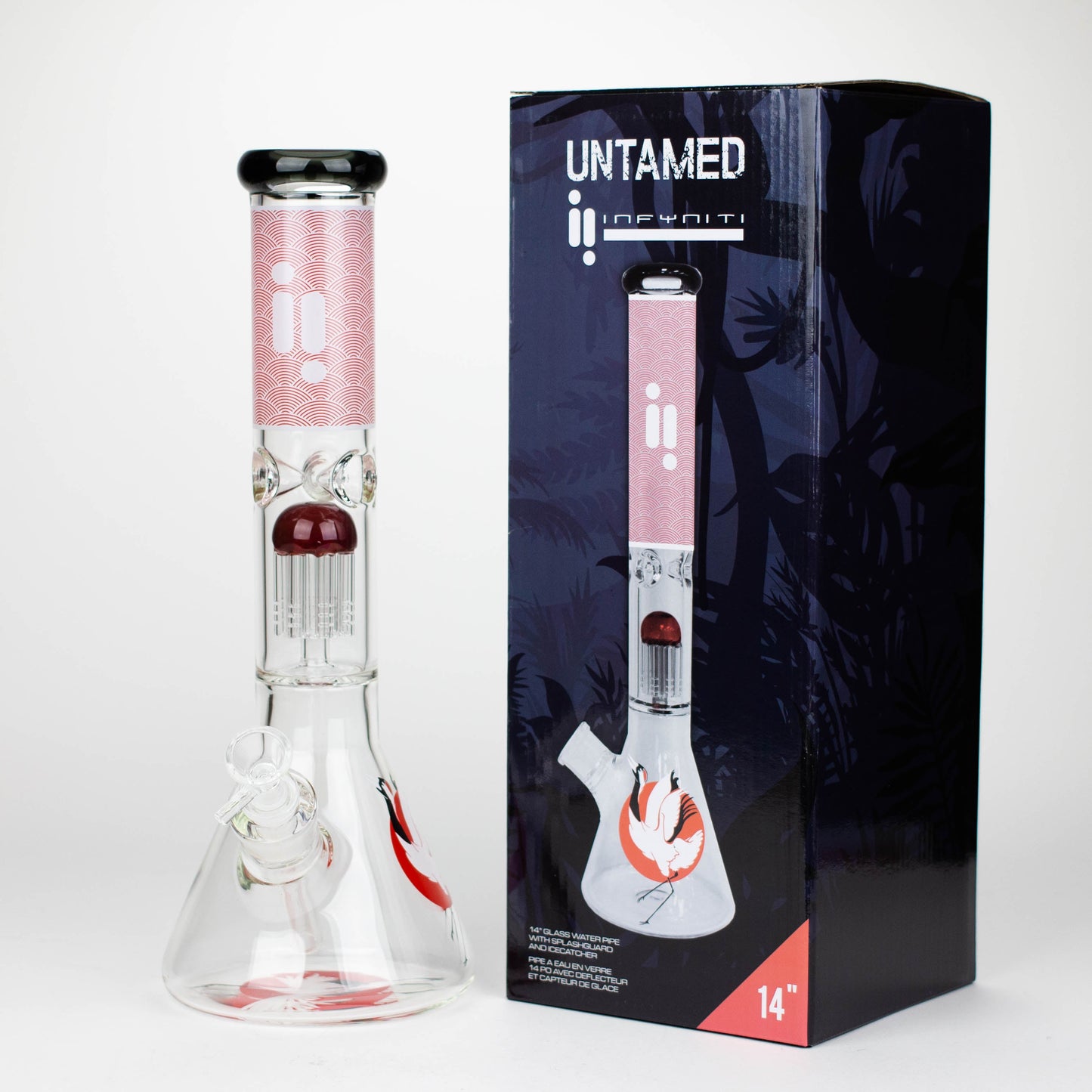 Infyniti | Untamed 14" 7 mm Classic Beaker Bong - Crane_3