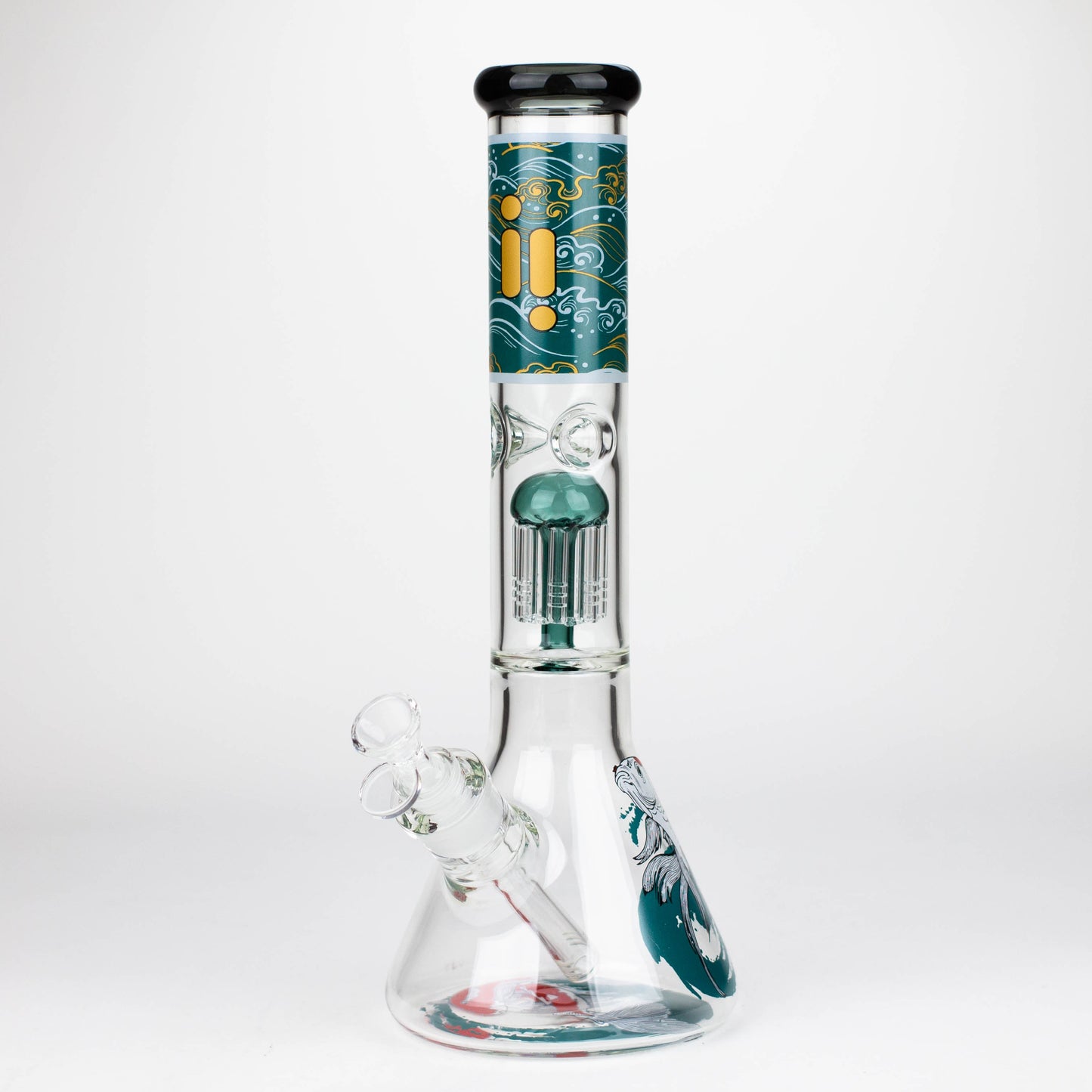 Infyniti | Untamed 14" 7 mm Classic Beaker Water Bong - Koi Fish_0