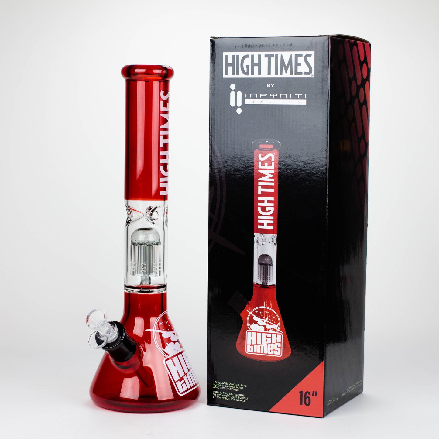 Infyniti | High Times 16" 7 mm Classic Beaker Water Bong with Tree Arm Percolator_3