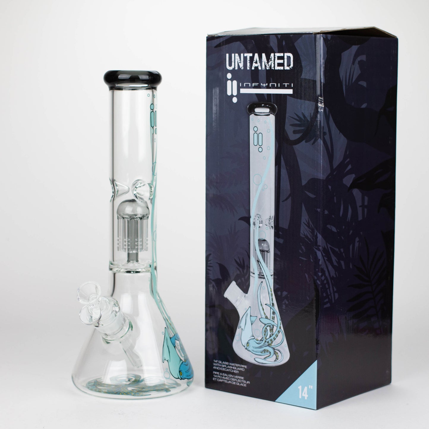 Infyniti | Untamed 14" 7 mm Classic Beaker Water Bong - Octopus_6