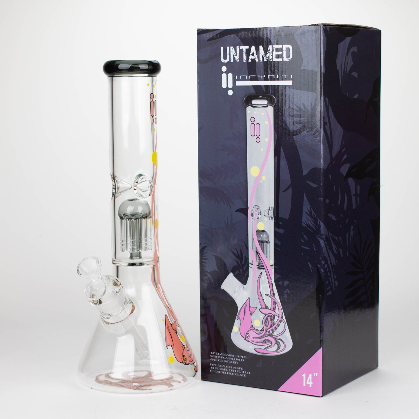 Infyniti | Untamed 14" 7 mm Classic Beaker Water Bong - Octopus_7