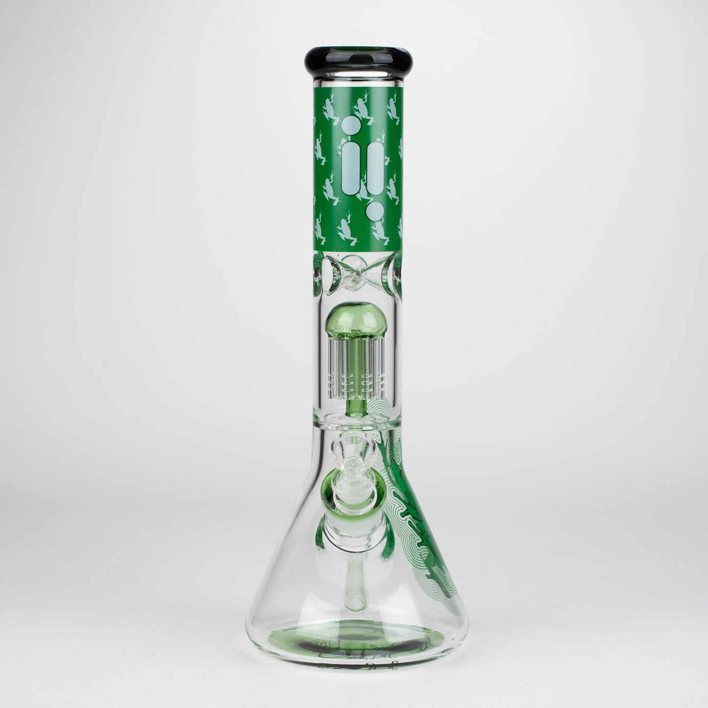 Infyniti | Untamed 14" 7 mm Classic Beaker Water Bong - Green Frog_5