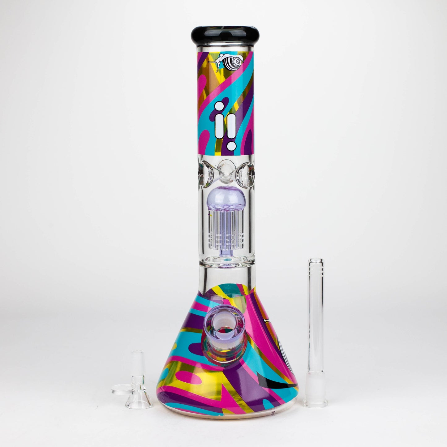 Infyniti | Untamed 14" 7 mm Classic Beaker Water Bong - Snail_2