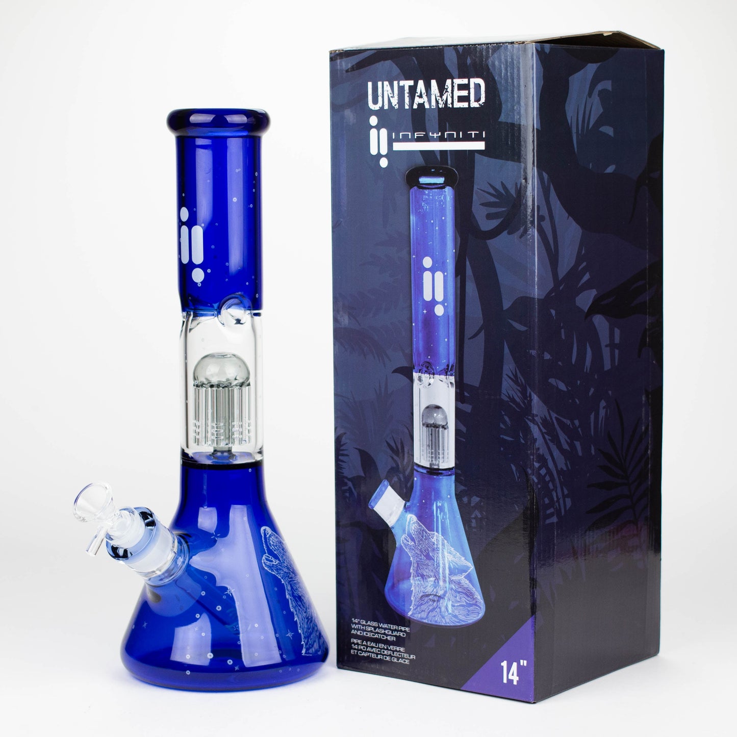 Infyniti | Untamed 14" 7 mm Classic Beaker Bong - Wolf_3