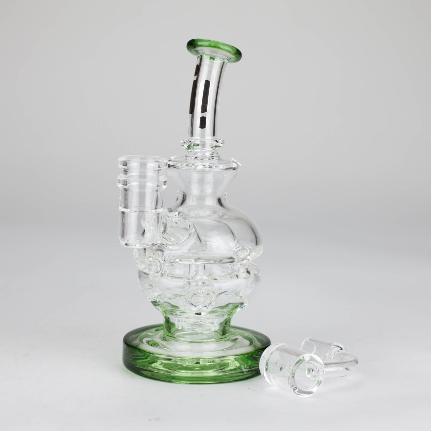 Infyniti | 6" Double Glass Recycle Rig with Shower Head Diffuser_6