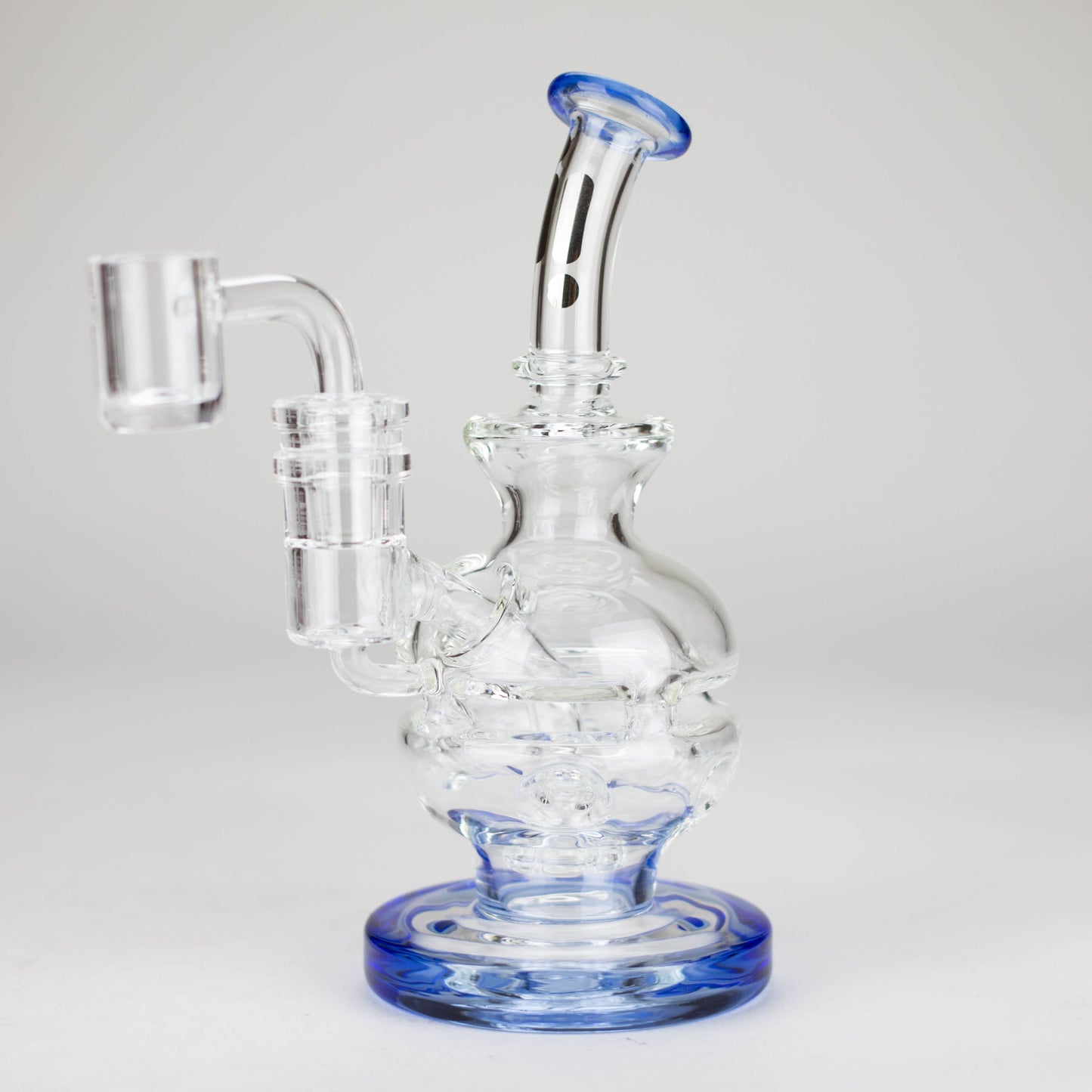 Infyniti | 6" Double Glass Recycle Rig with Shower Head Diffuser_8