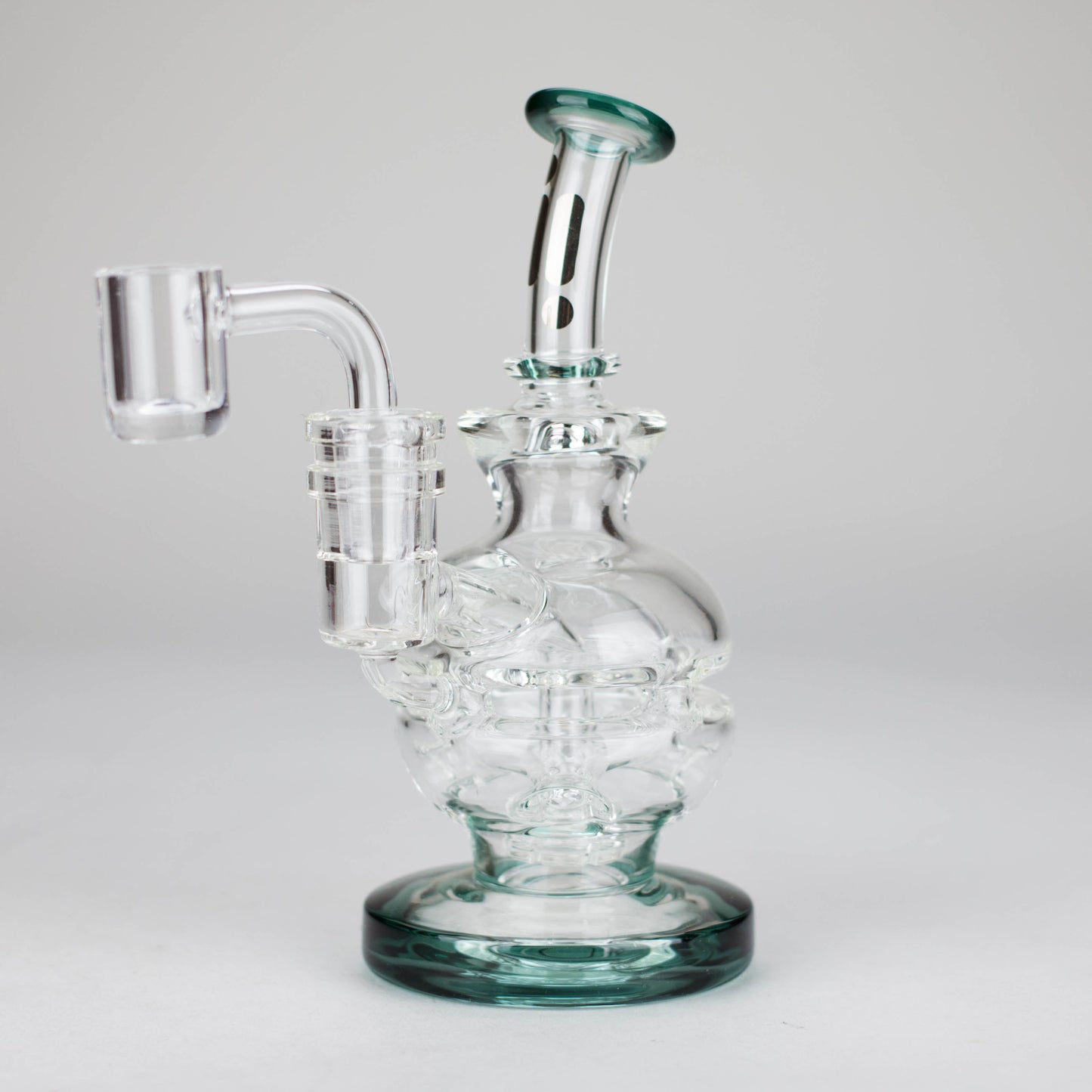 Infyniti | 6" Double Glass Recycle Rig with Shower Head Diffuser_7