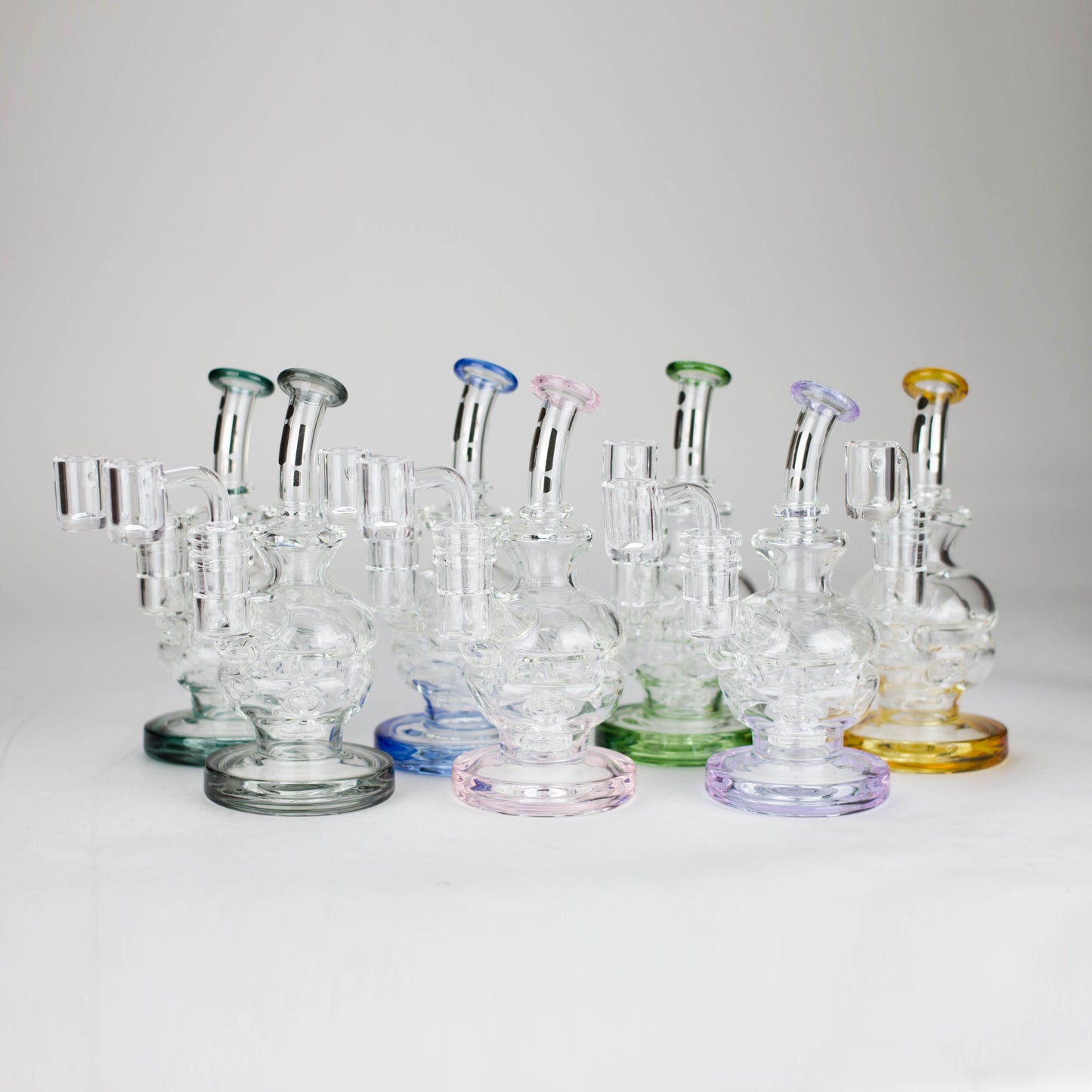 Infyniti | 6" Double Glass Recycle Rig with Shower Head Diffuser_0