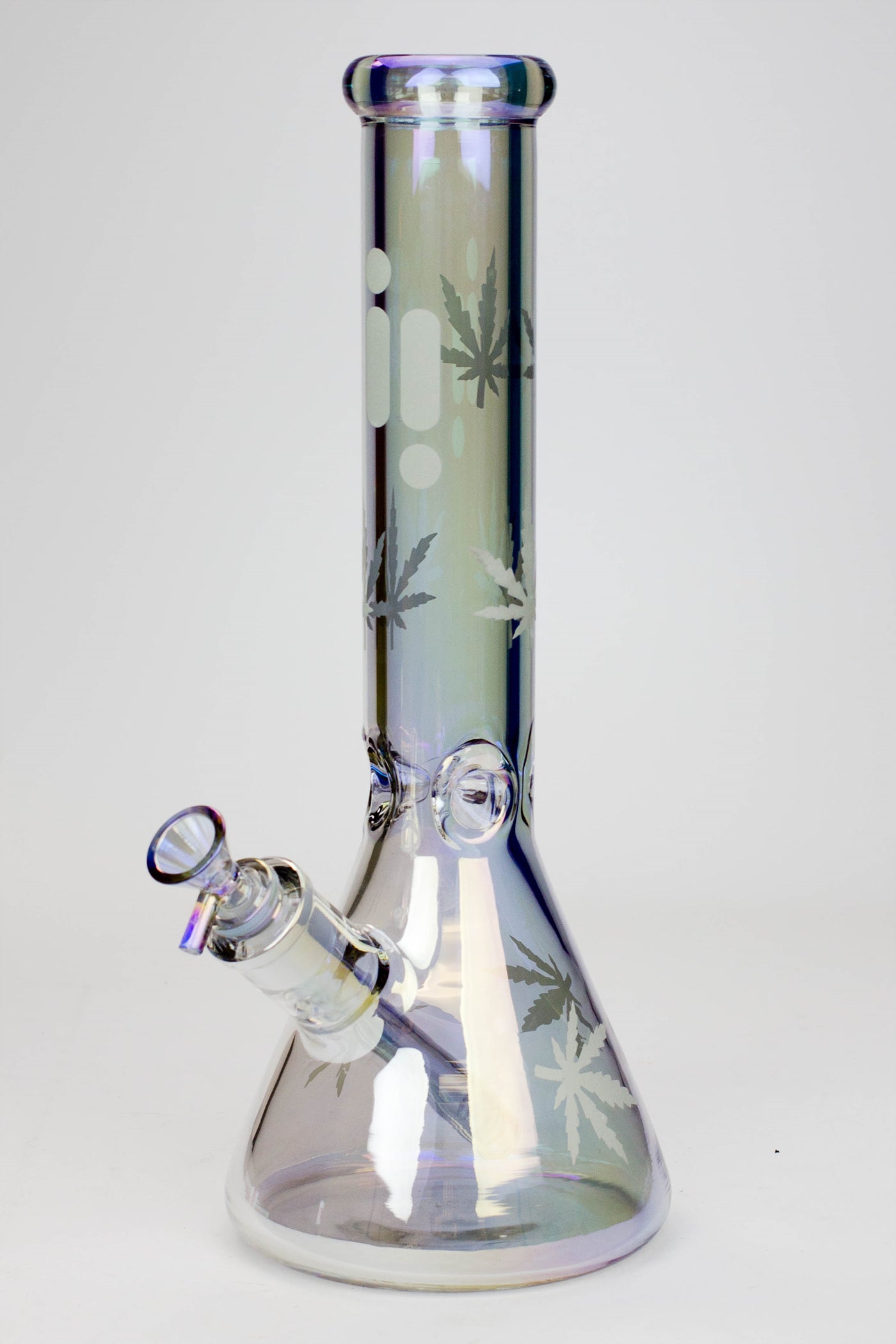 14" Infyniti Leaf 7mm Metallic Glass Water Bong_14