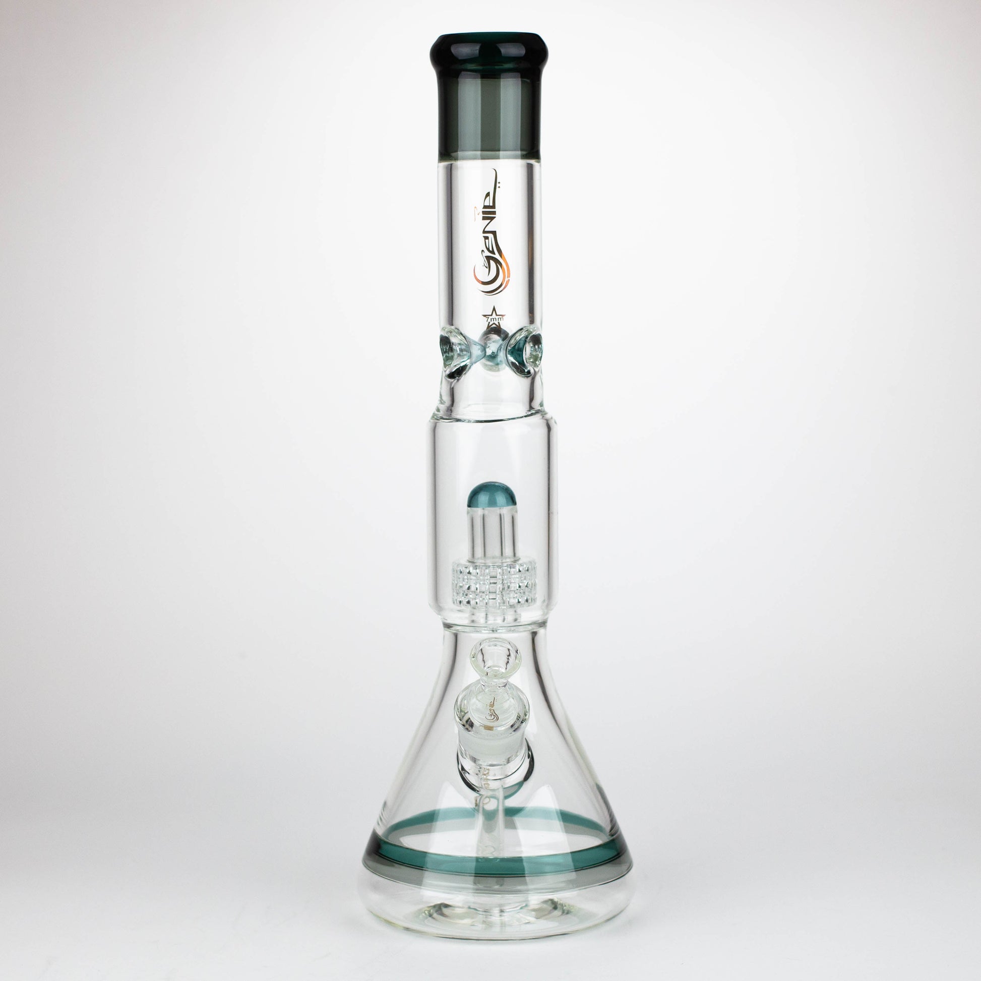 GENIE | 17" Shower Head Percolator 7mm Glass Water Bongs_14