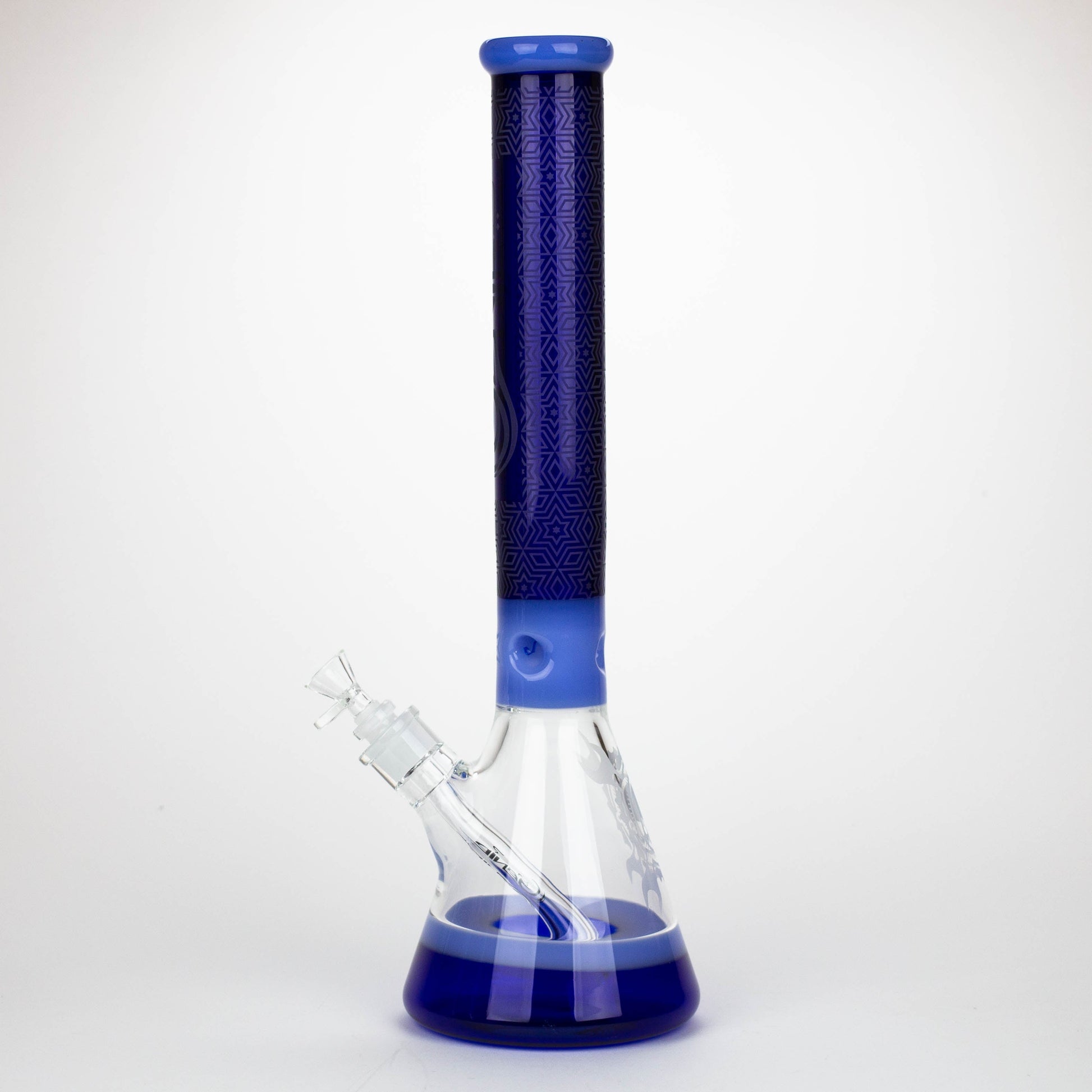 Genie | 17" Sandblasted Artwork Tube 7mm Glass Water Bong_13