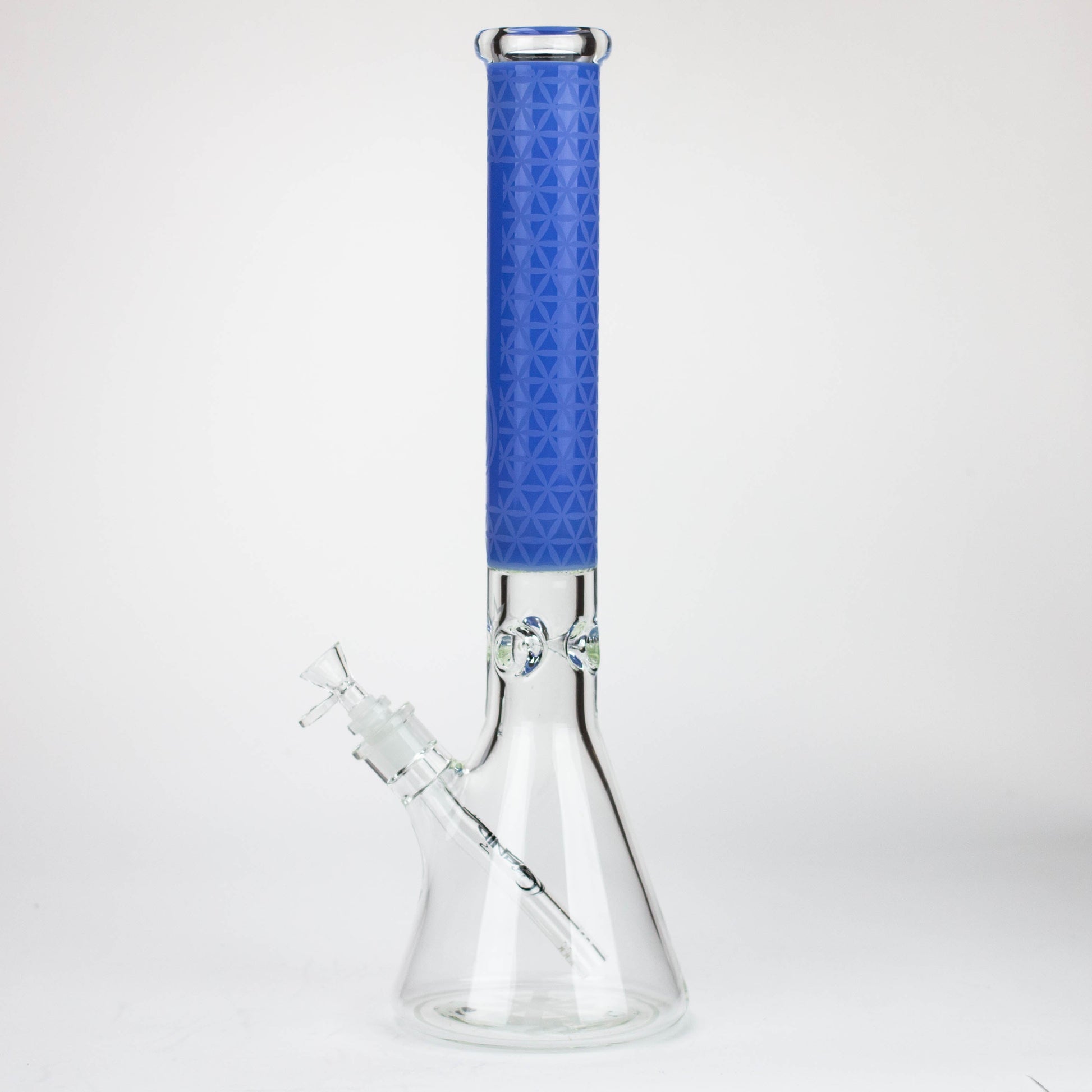 Genie | 17" Sandblasted Artwork Tube 7mm Glass Water Bong_13