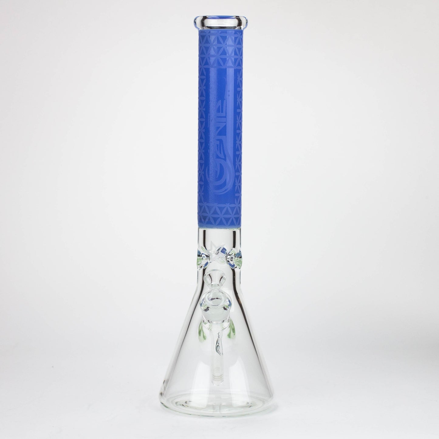 Genie | 17" Sandblasted Artwork Tube 7mm Glass Water Bong_14