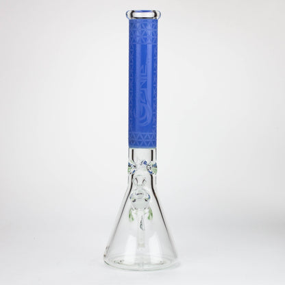Genie | 17" Sandblasted Artwork Tube 7mm Glass Water Bong_14