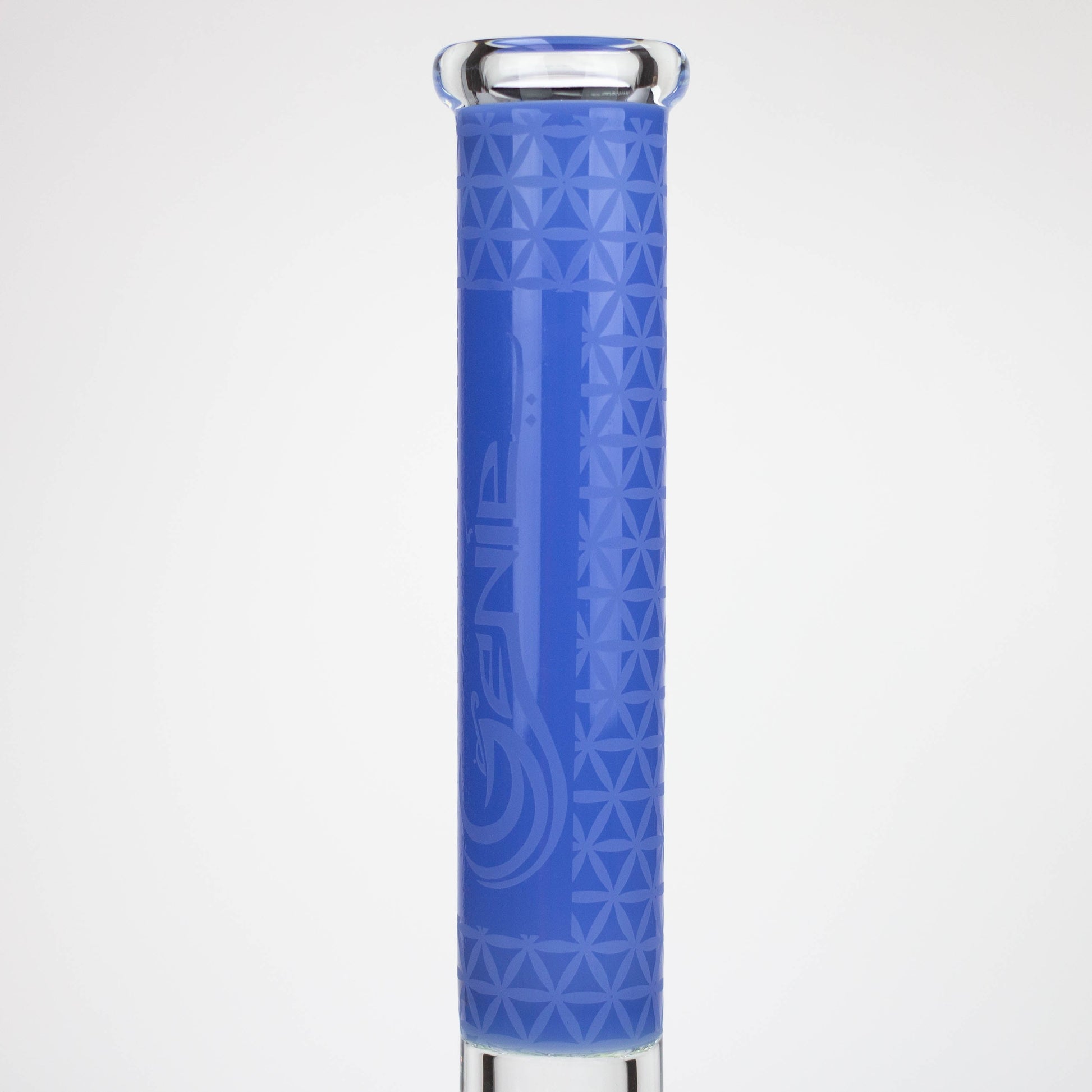 Genie | 17" Sandblasted Artwork Tube 7mm Glass Water Bong_1