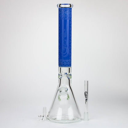 Genie | 17" Sandblasted Artwork Tube 7mm Glass Water Bong_5