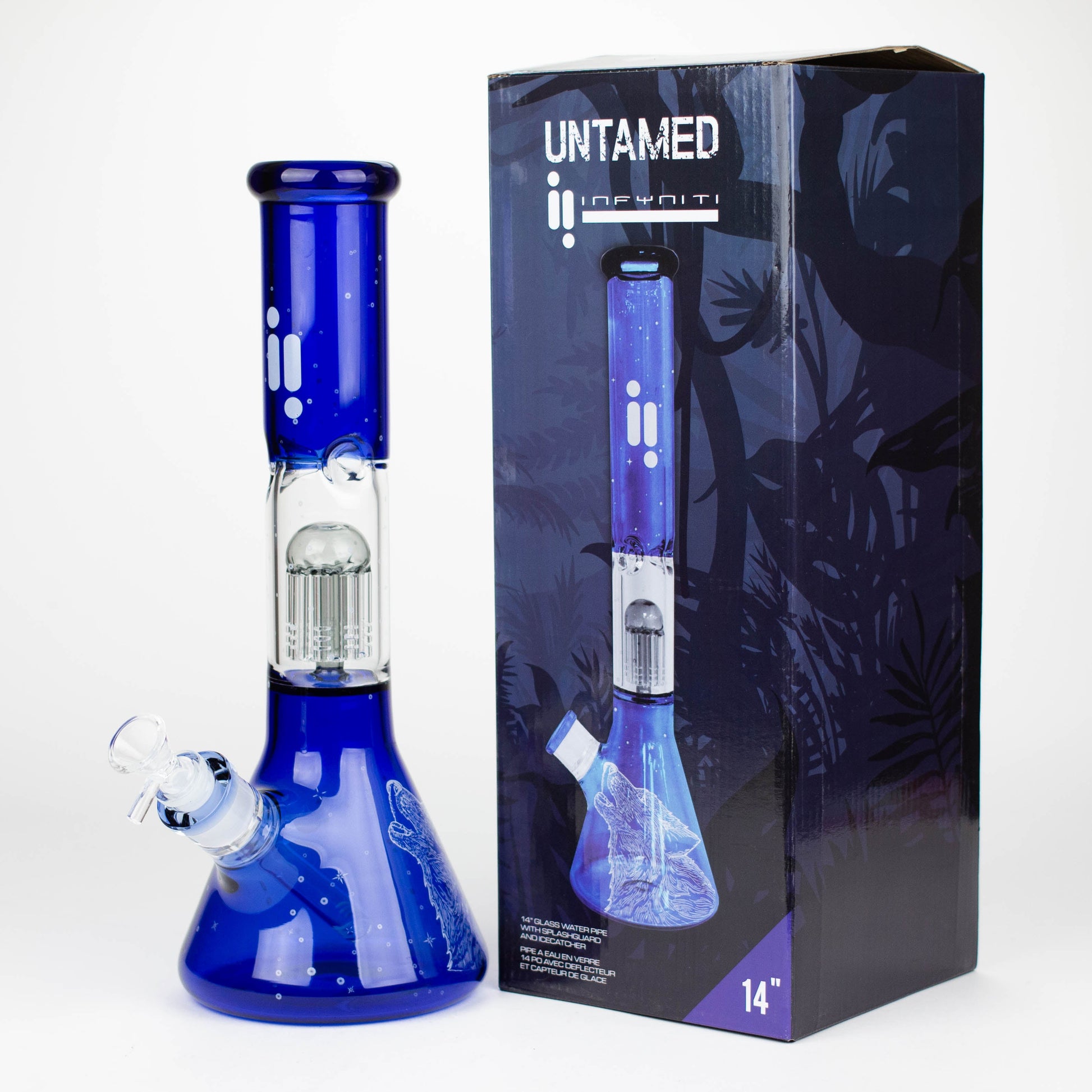 Infyniti | Untamed 14" 7 mm Classic Beaker Bong - Wolf_3