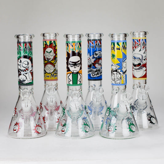 10" Cartoon Glow-in-the-Dark Glass Bong_0