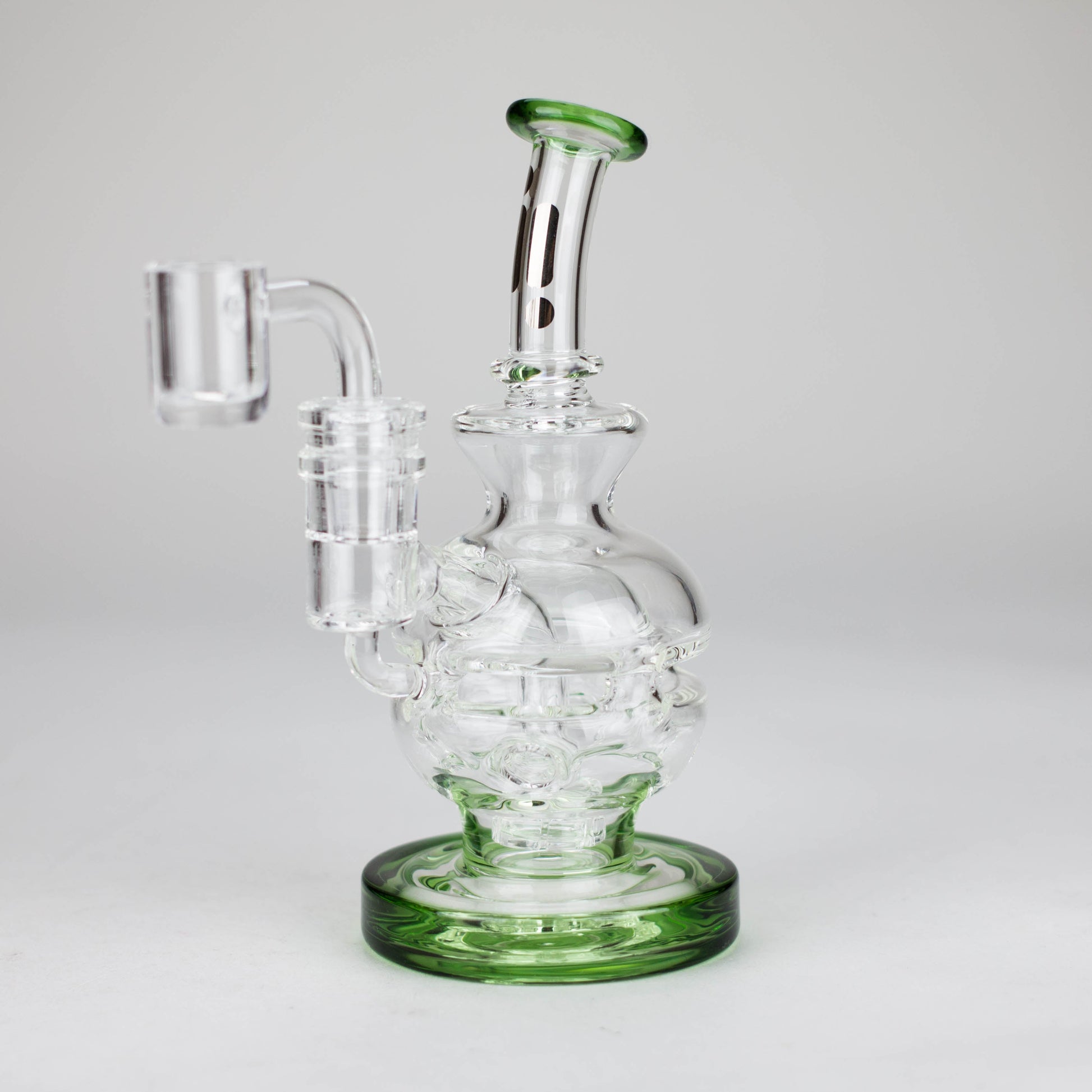 Infyniti | 6" Double Glass Recycle Rig with Shower Head Diffuser_13