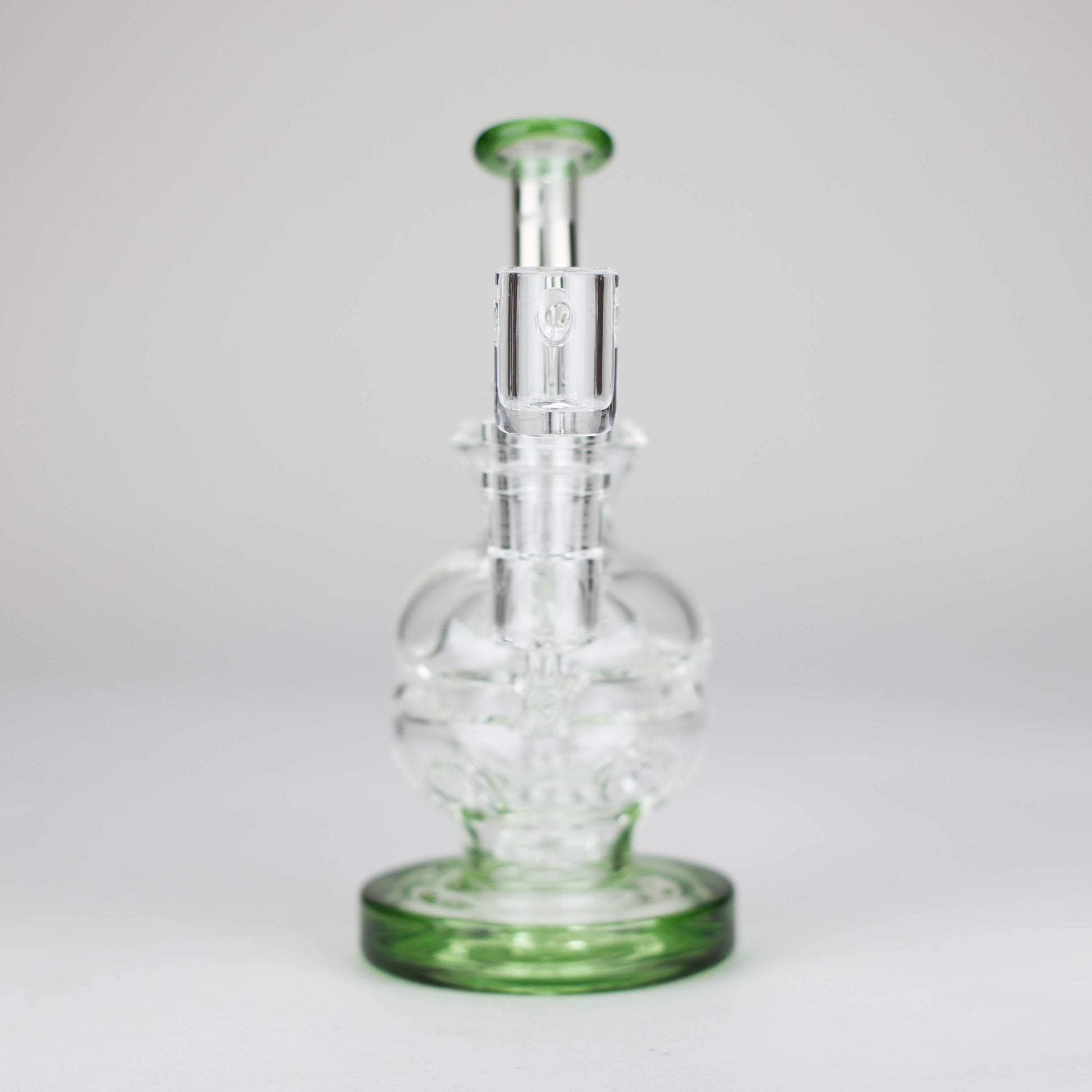Infyniti | 6" Double Glass Recycle Rig with Shower Head Diffuser_1