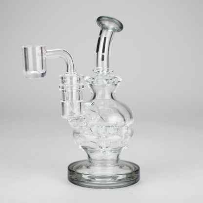 Infyniti | 6" Double Glass Recycle Rig with Shower Head Diffuser_9