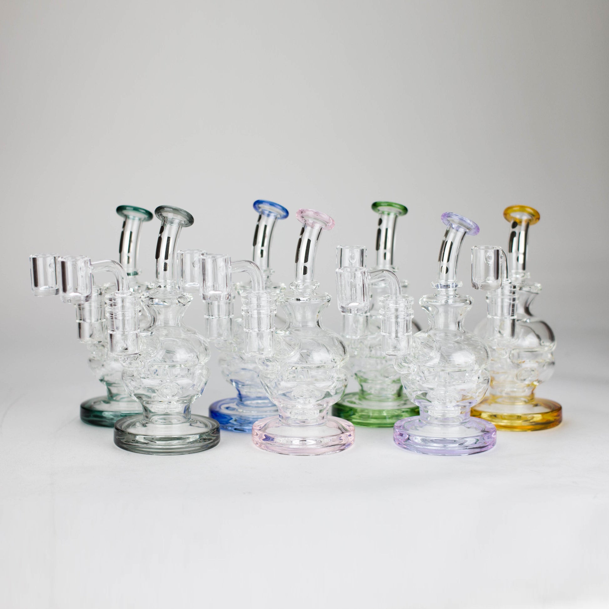 Infyniti | 6" Double Glass Recycle Rig with Shower Head Diffuser_0
