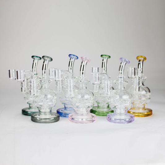 Infyniti | 6" Double Glass Recycle Rig with Shower Head Diffuser_0