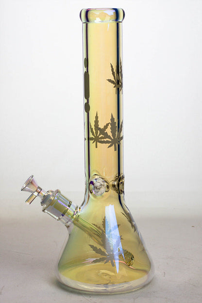 14" Infyniti Leaf 7mm Metallic Glass Water Bong_7