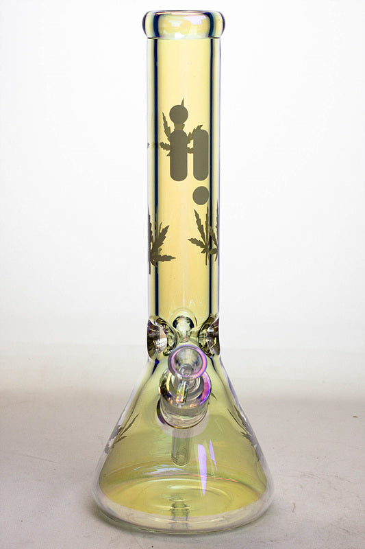 14" Infyniti Leaf 7mm Metallic Glass Water Bong_1