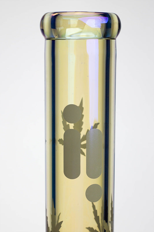 14" Infyniti Leaf 7mm Metallic Glass Water Bong_2