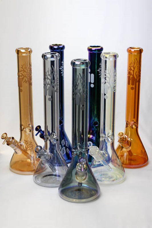 18" Infyniti Tree of Life 7mm Metallic Glass Bong_0