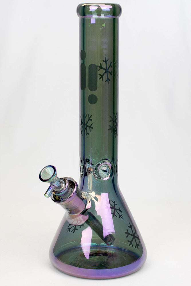 14" Infyniti Snowflake 7mm Metallic Glass Bong_13