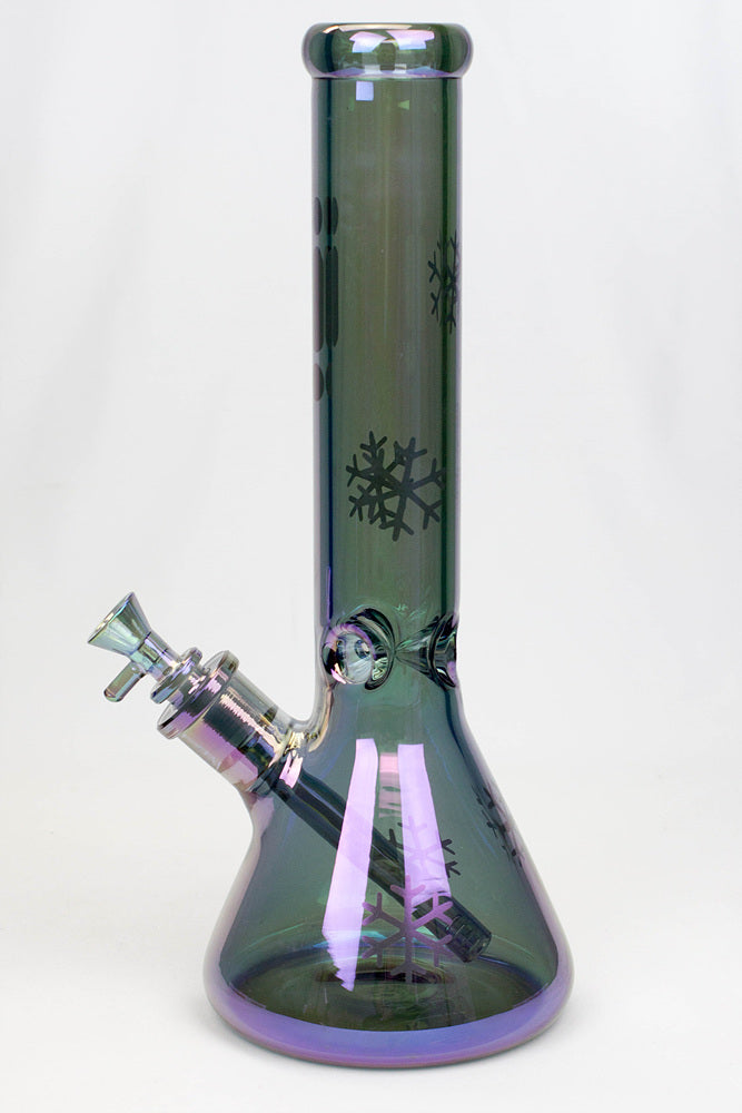 14" Infyniti Snowflake 7mm Metallic Glass Bong_15