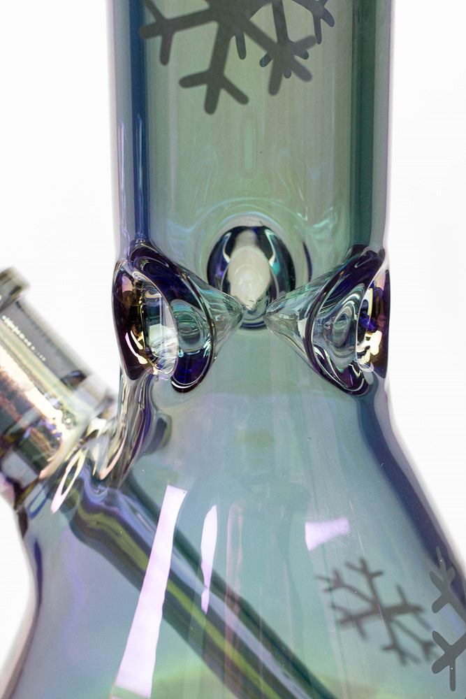 14" Infyniti Snowflake 7mm Metallic Glass Bong_1