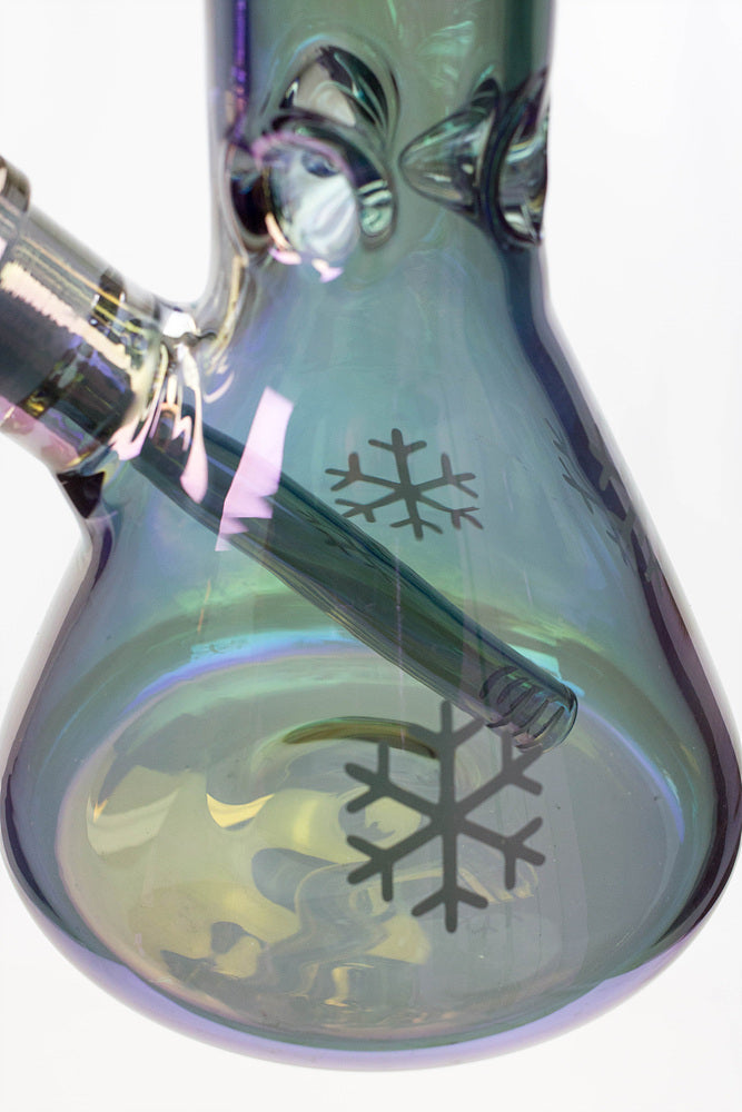 14" Infyniti Snowflake 7mm Metallic Glass Bong_3