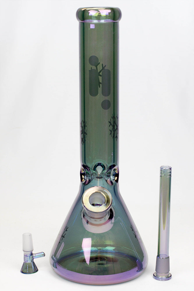 14" Infyniti Snowflake 7mm Metallic Glass Bong_4