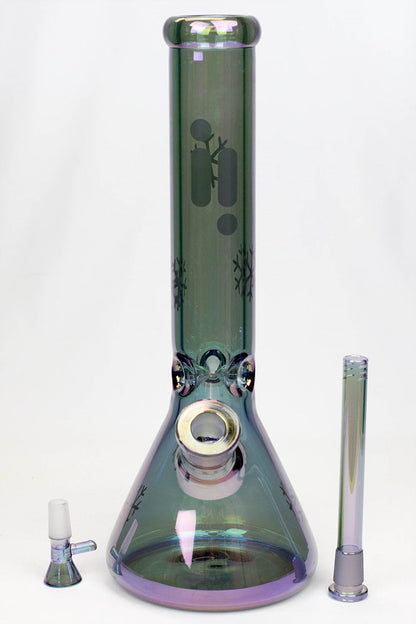 14" Infyniti Snowflake 7mm Metallic Glass Bong_4