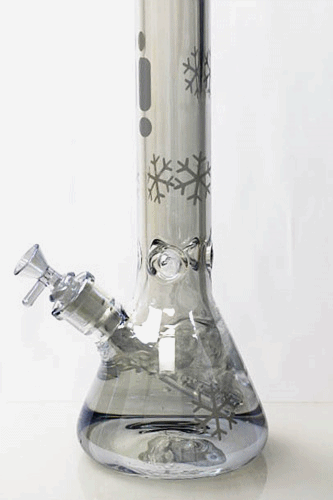 14" Infyniti Snowflake 7mm Metallic Glass Bong_11
