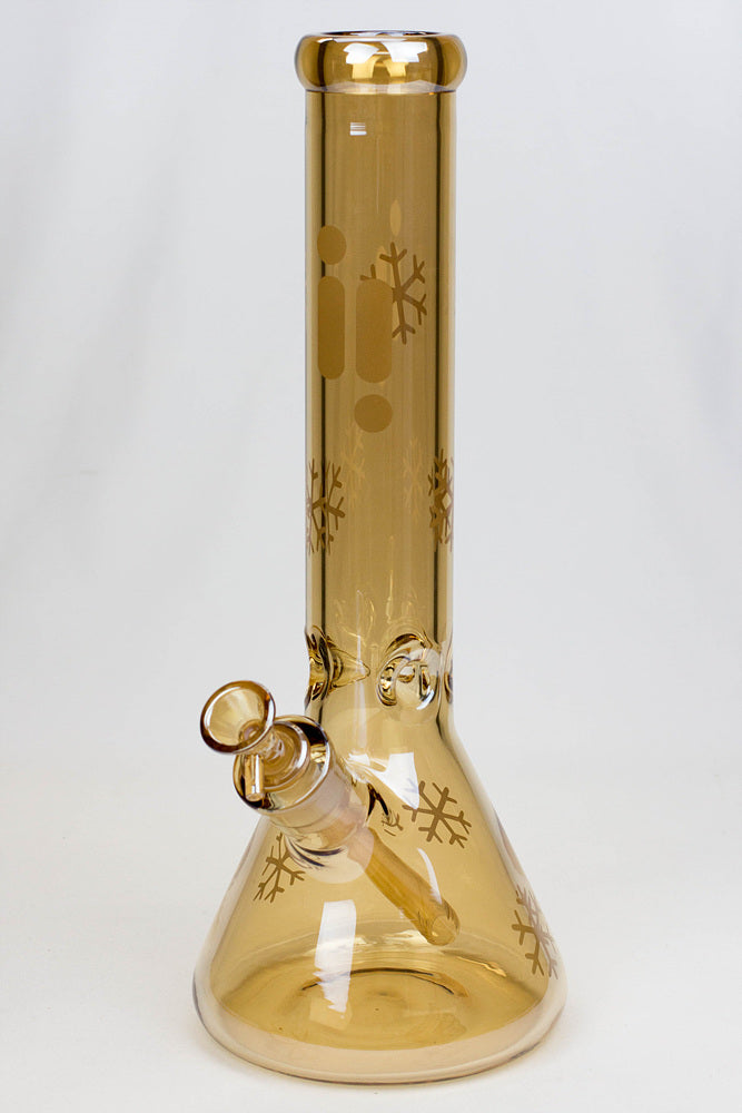 14" Infyniti Snowflake 7mm Metallic Glass Bong_14